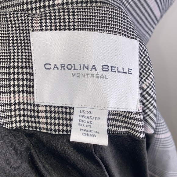 Carolina Belle plaid open front belted jacked size XS gray - Picture 13 of 13